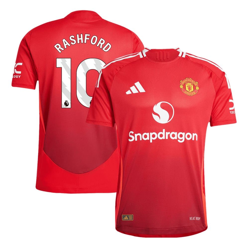 Men's RASHFORD #10 Manchester United Home Authentic Soccer Jersey 2024/25 Men's RASHFORD #10 Manchester United Home Authentic Soccer Jersey 2024/25