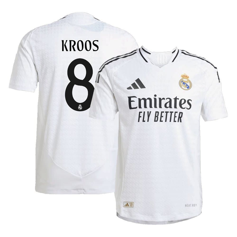 Men's KROOS #8 Real Madrid Home Authentic Soccer Jersey 2024/25 Men's KROOS #8 Real Madrid Home Authentic Soccer Jersey 2024/25