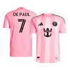 Men's DE PAUL #7 Inter Miami CF Home Authentic Soccer Jersey 2025