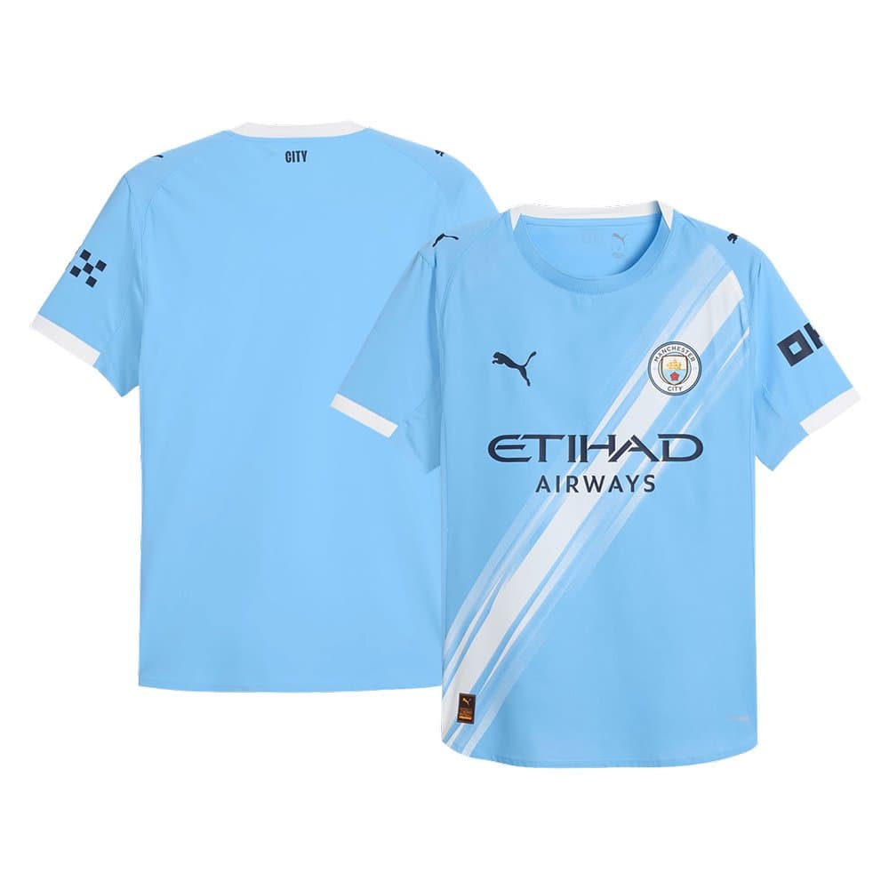 Men's Manchester City Home Authentic Jersey 2025/26 Men's Manchester City Home Authentic Jersey 2025/26