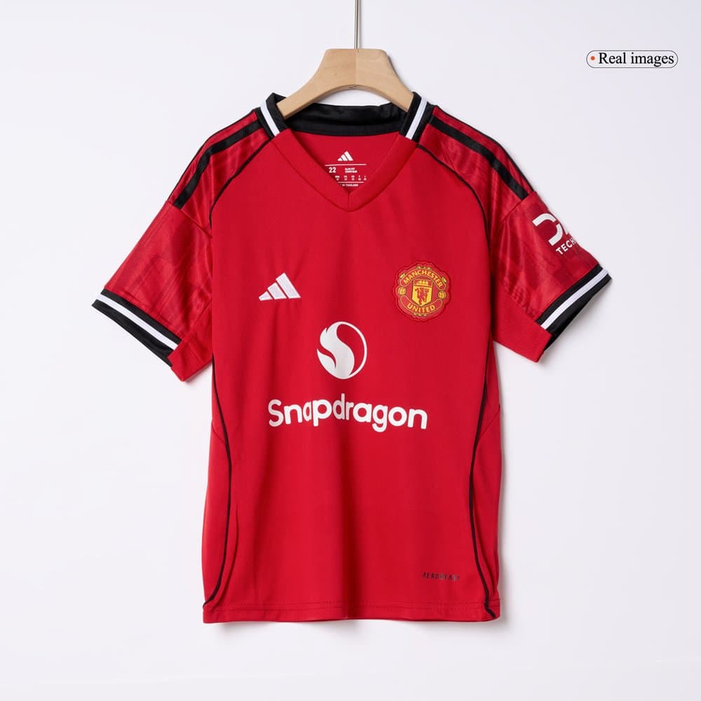 Kid's Manchester United Home Soccer Jersey Kit 2025/26 Kid's Manchester United Home Soccer Jersey Kit 2025/26