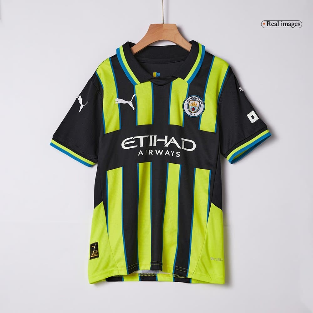Kid's Manchester City Away Soccer Jersey Kit 2024/25