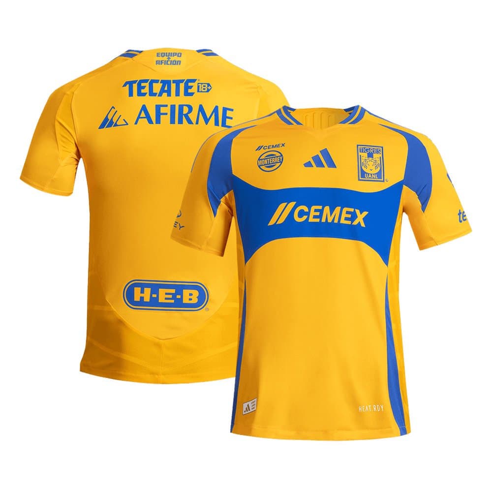 Men's Tigres UANL Home Authentic Soccer Jersey 2024/25 Men's Tigres UANL Home Authentic Soccer Jersey 2024/25