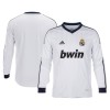 Men's Real Madrid Home Long Sleeve Retro Soccer Jersey 2012/13