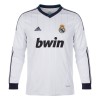 Men's Real Madrid Home Long Sleeve Retro Soccer Jersey 2012/13