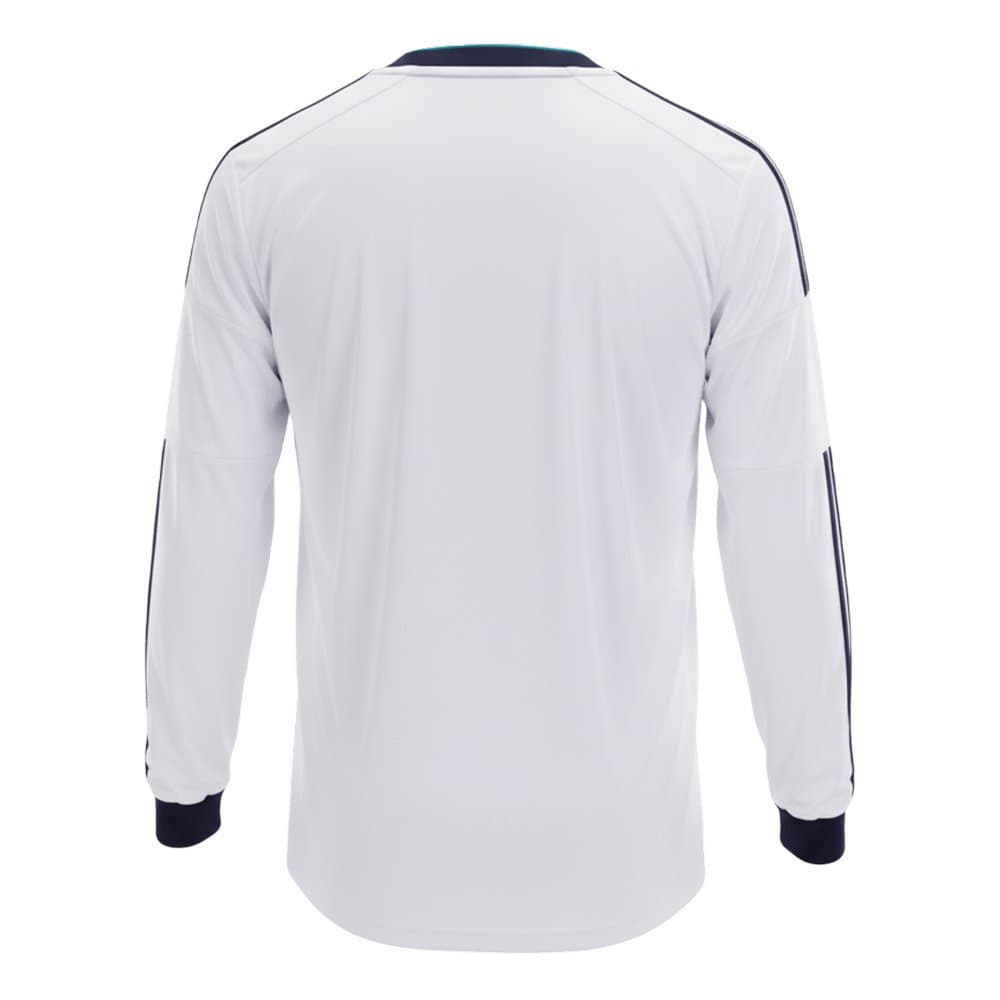 Men's Real Madrid Home Long Sleeve Retro Soccer Jersey 2012/13