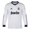 Men's Real Madrid Home Long Sleeve Retro Soccer Jersey 2012/13