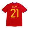 Men's SILVA #21 Spain Home Retro Soccer Jersey 2010 Men's SILVA #21 Spain Home Retro Soccer Jersey 2010