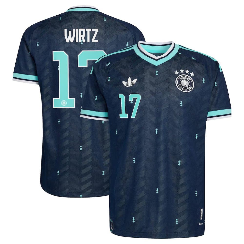 Men's Florian Wirtz #17 Germany Away Authentic Jersey World Cup 2026