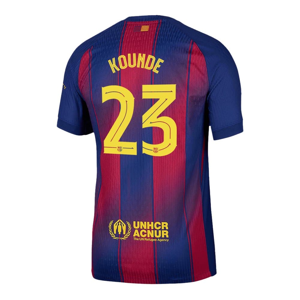 Men's KOUNDE #23 Barcelona Home Authentic Soccer Jersey - UCL 2025/26 Men's KOUNDE #23 Barcelona Home Authentic Soccer Jersey - UCL 2025/26