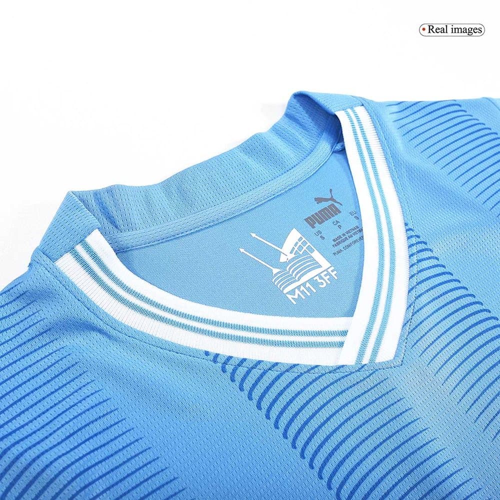 Men's J.ALVAREZ #19 Manchester City Home Replica Soccer Jersey 2023/24