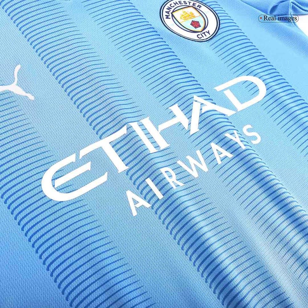Men's J.ALVAREZ #19 Manchester City Home Replica Soccer Jersey 2023/24