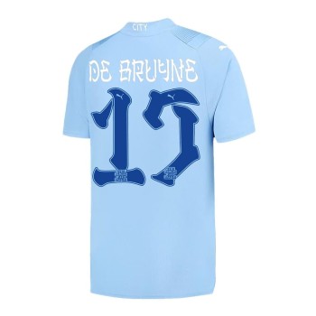 Men's DE BRUYNE #17 Manchester City Home Replica Soccer Jersey 2023/24 Men's DE BRUYNE #17 Manchester City Home Replica Soccer Jersey 2023/24