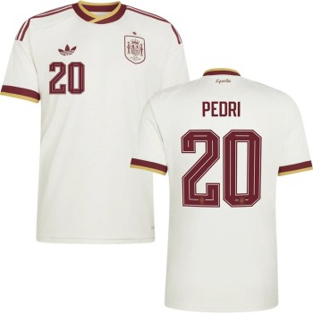 Kid's PEDRI #20 Spain Away Replica Jersey World Cup 2026