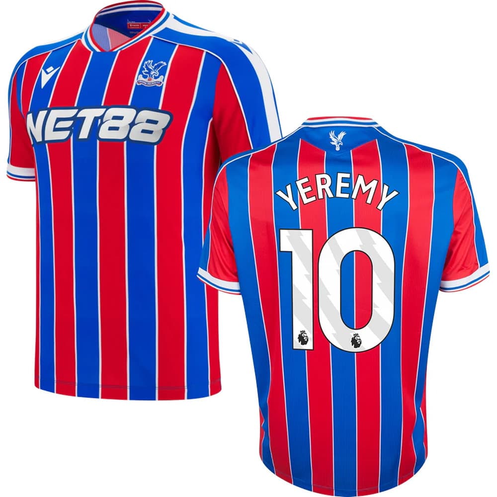 Men's YEREMY #10 Crystal Palace Home Replica Jersey 2025/26