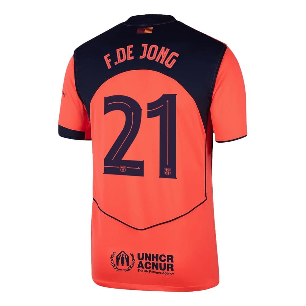 Men's F.DE JONG #21 Barcelona Third Away Replica Soccer Jersey -UCL 2025/26