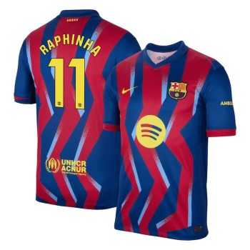 Men's RAPHINHA #11 Barcelona Fourth Away Replica Soccer Jersey 2025/26