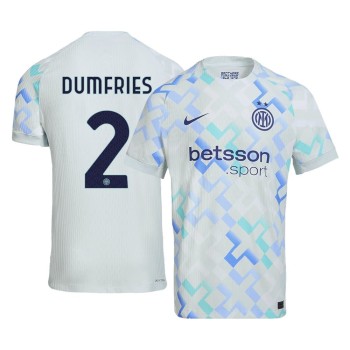 Men's DUMFRIES #2 Inter Milan Away Authentic Soccer Jersey 2025/26