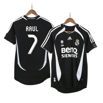 Men's RAUL #7 Real Madrid Away Retro Soccer Jersey 2006/07 Men's RAUL #7 Real Madrid Away Retro Soccer Jersey 2006/07