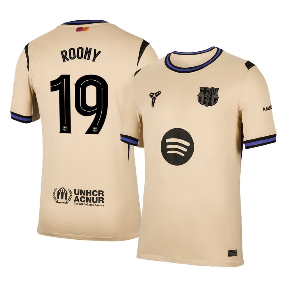 Men's ROONY #19 Barcelona Away Replica Soccer Jersey -UCL 2025/26