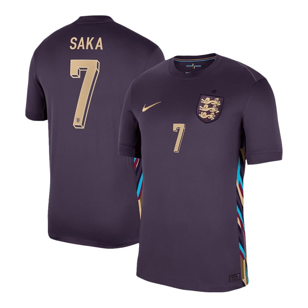 Men's SAKA #7 England Away Replica Soccer Jersey EURO 2024 Men's SAKA #7 England Away Replica Soccer Jersey EURO 2024