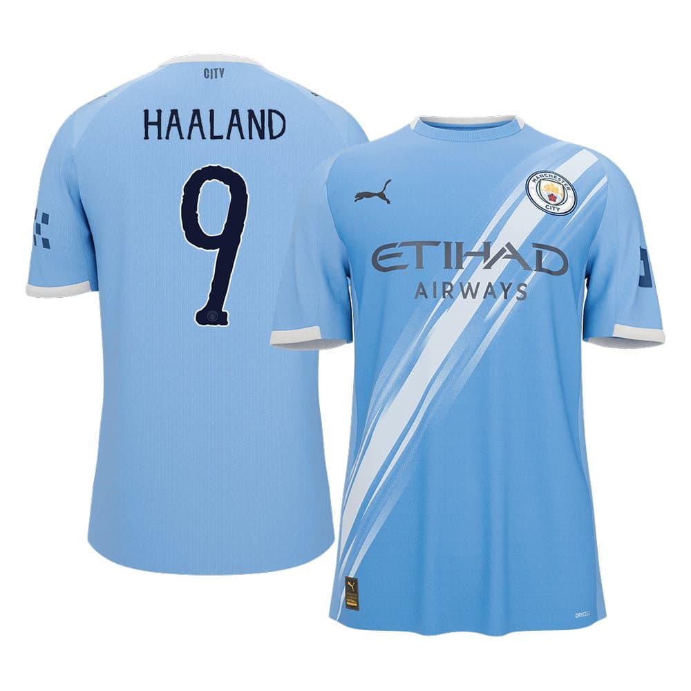 Men's HAALAND #9 Manchester City Home Replica Soccer Jersey 2025/26 Men's HAALAND #9 Manchester City Home Replica Soccer Jersey 2025/26