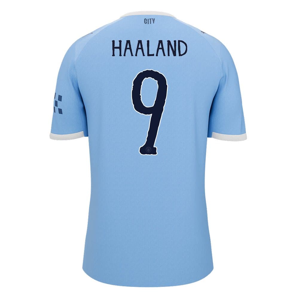 Men's HAALAND #9 Manchester City Home Replica Soccer Jersey 2025/26 Men's HAALAND #9 Manchester City Home Replica Soccer Jersey 2025/26