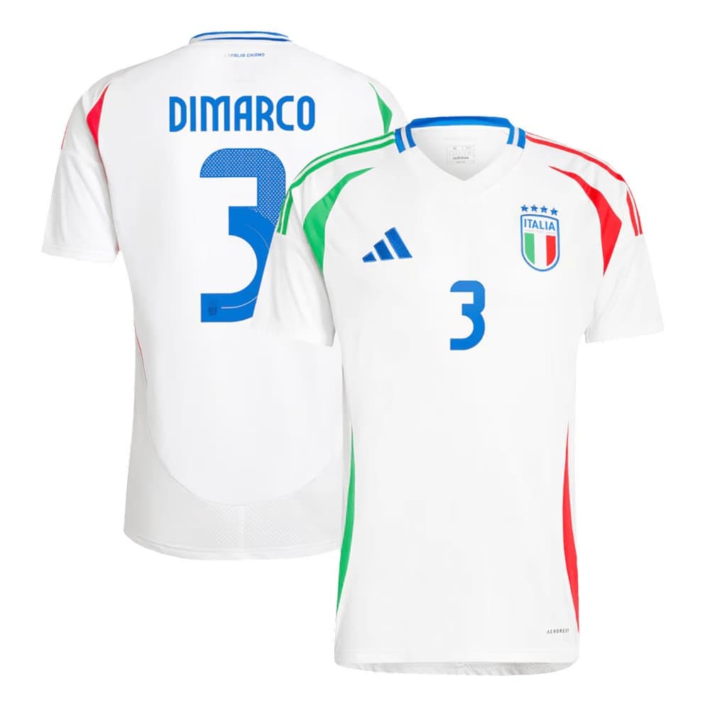 Men's DIMARCO #3 Italy Away Replica Soccer Jersey EURO 2024 Men's DIMARCO #3 Italy Away Replica Soccer Jersey EURO 2024