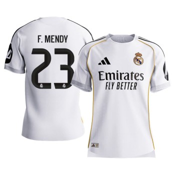 Men's F.MENDY #23 Real Madrid Home Authentic Soccer Jersey 2025/26
