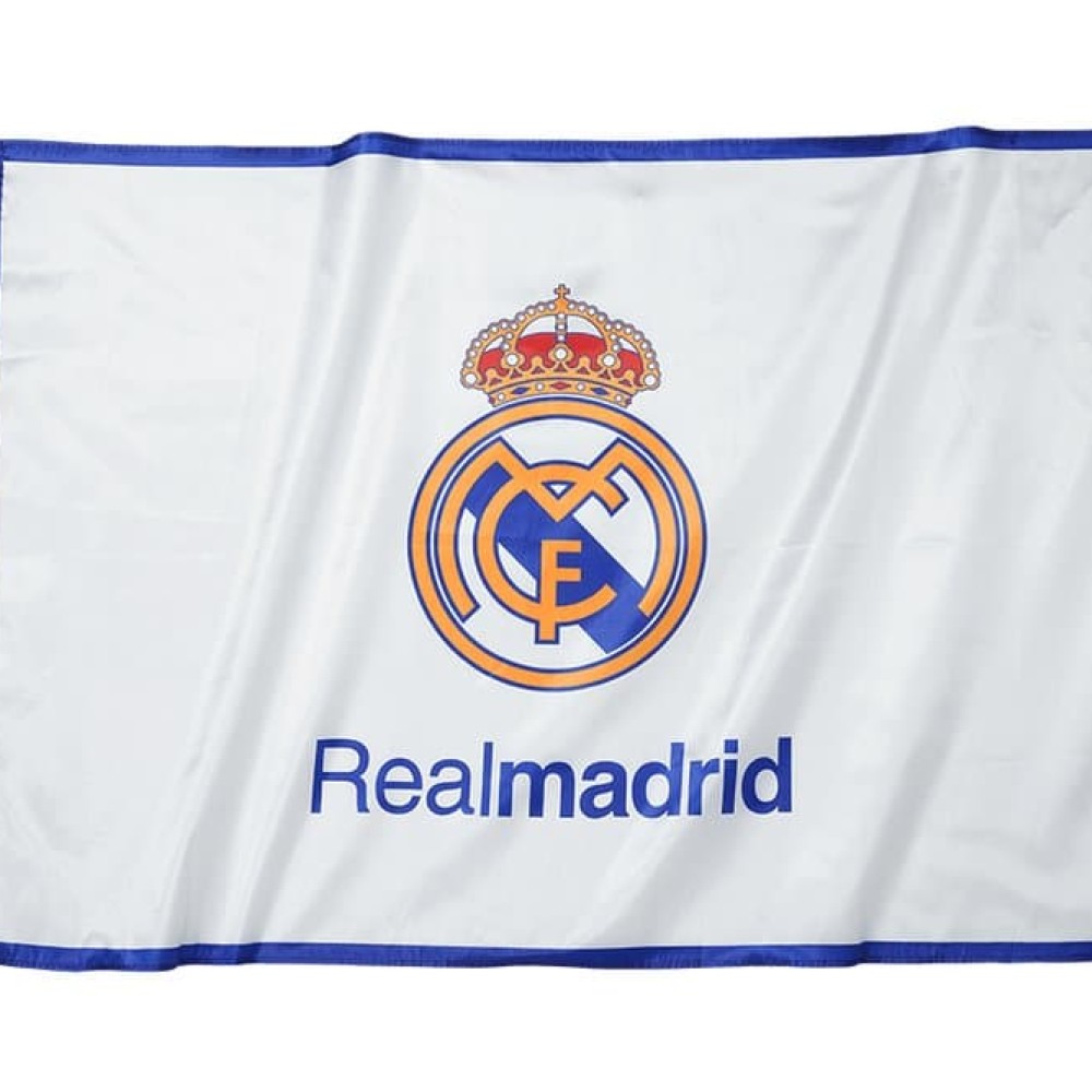 Real Madrid Team Flag White Real Madrid Team Flag White