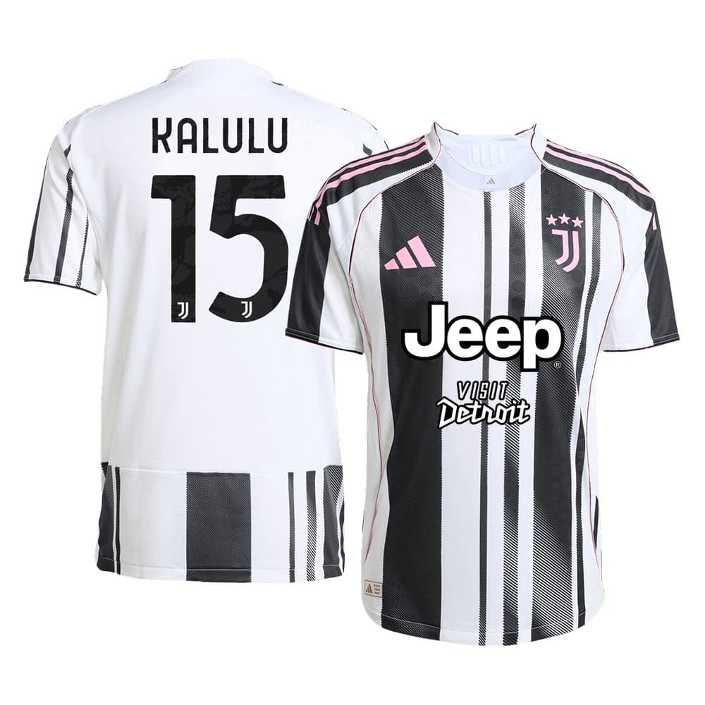 Men's KALULU #15 Juventus Home Authentic Jersey 2025/26 Men's KALULU #15 Juventus Home Authentic Jersey 2025/26