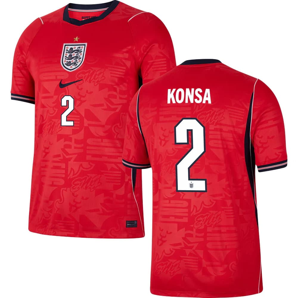 Kid's KONSA #2 England Away Replica Jersey World Cup 2026