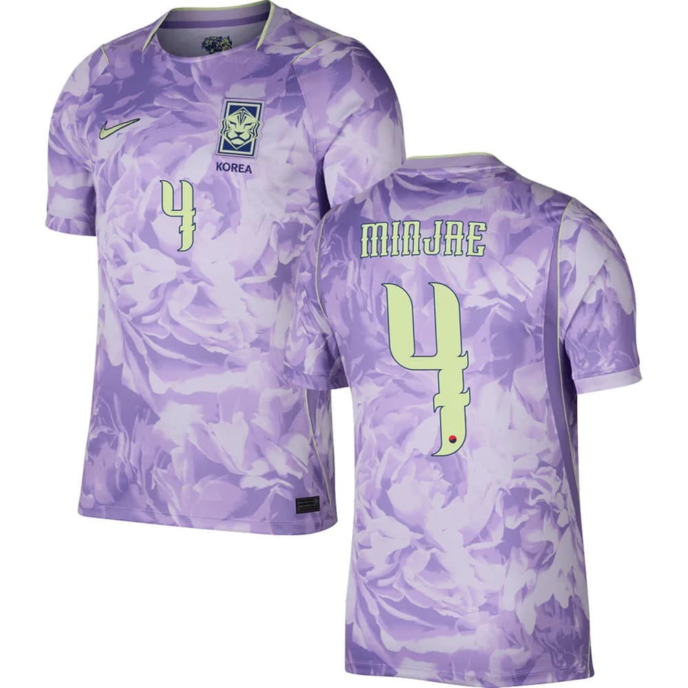 Men's MINJAE #4 South Korea Away Replica Jersey World Cup 2026