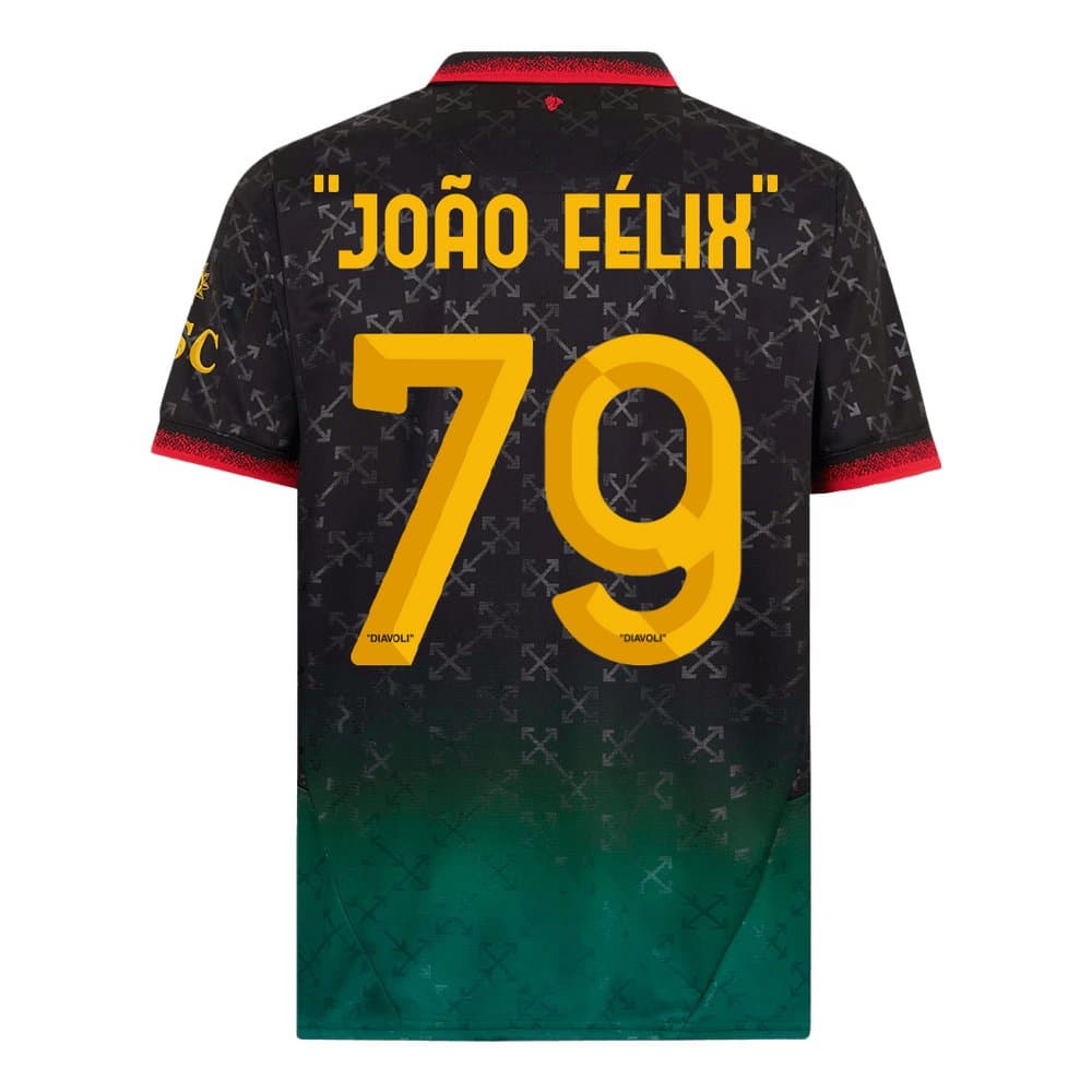 Men's JOÃO FÉLIX #79 AC Milan Fourth Away Replica Soccer Jersey 2024/25 Men's JOÃO FÉLIX #79 AC Milan Fourth Away Replica Soccer Jersey 2024/25