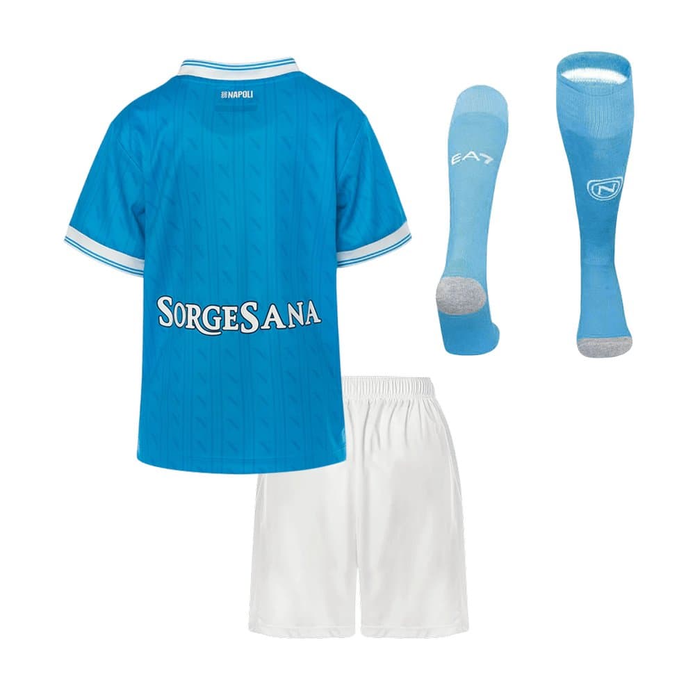 Kid's Napoli Home Soccer Jersey Full Kit 2025/26 Kid's Napoli Home Soccer Jersey Full Kit 2025/26
