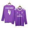 Men's SERGIO RAMOS #4 Real Madrid Away Long Sleeve Retro Soccer Jersey 2016/17 Men's SERGIO RAMOS #4 Real Madrid Away Long Sleeve Retro Soccer Jersey 2016/17