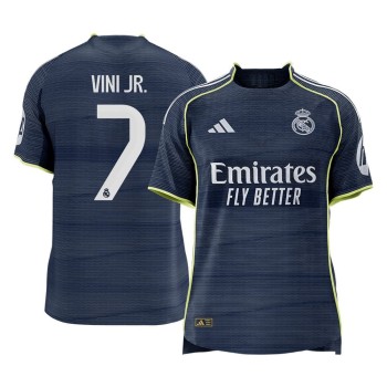 Men's VINI JR. #7 Real Madrid Away Authentic Soccer Jersey 2025/26