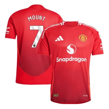 Men's MOUNT #7 Manchester United Home Authentic Soccer Jersey 2024/25 Men's MOUNT #7 Manchester United Home Authentic Soccer Jersey 2024/25