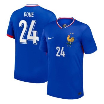 Men's DOUE #24 France Home Replica Soccer Jersey 2024 Men's DOUE #24 France Home Replica Soccer Jersey 2024