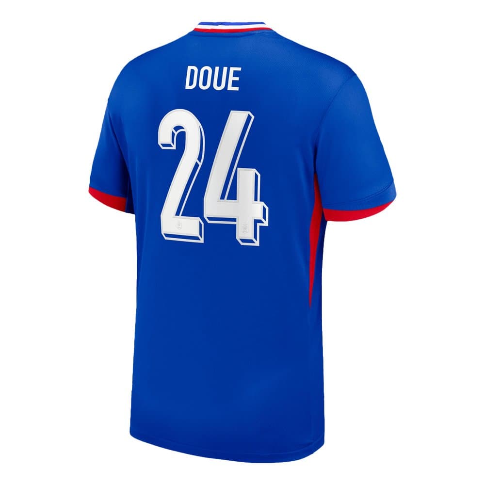 Men's DOUE #24 France Home Replica Soccer Jersey 2024 Men's DOUE #24 France Home Replica Soccer Jersey 2024