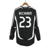 Men's BECKHAM #23 Real Madrid Away Long Sleeve Retro Soccer Jersey 2006/07