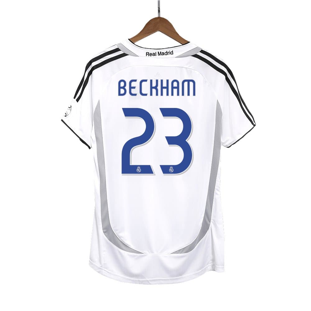 Men's BECKHAM #23 Real Madrid Home Retro Soccer Jersey 2006/07 Men's BECKHAM #23 Real Madrid Home Retro Soccer Jersey 2006/07