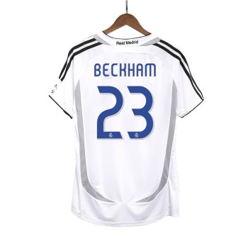 Men's BECKHAM #23 Real Madrid Home Retro Soccer Jersey 2006/07