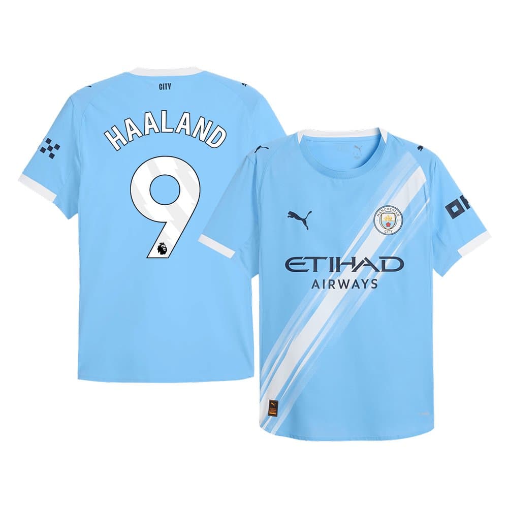 Men's HAALAND #9 Manchester City Home Authentic Jersey 2025/26 Men's HAALAND #9 Manchester City Home Authentic Jersey 2025/26