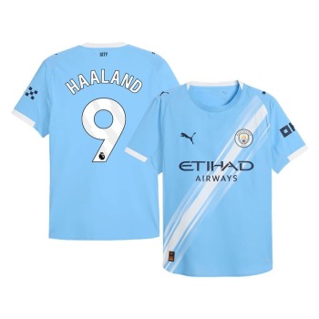 Men's HAALAND #9 Manchester City Home Authentic Jersey 2025/26
