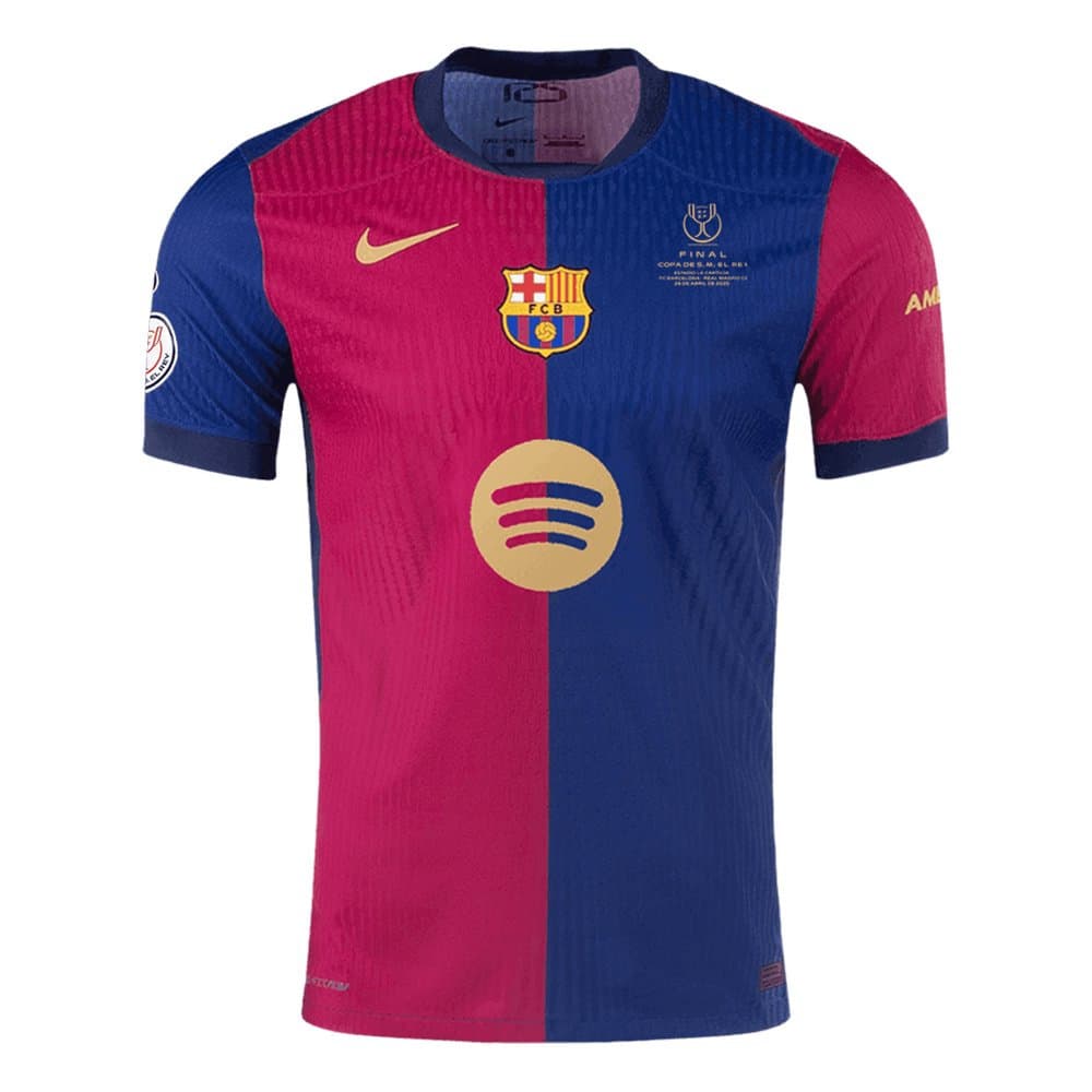 Men's Barcelona Home Authentic Soccer Jersey - Copa del Rey Final 2024/25