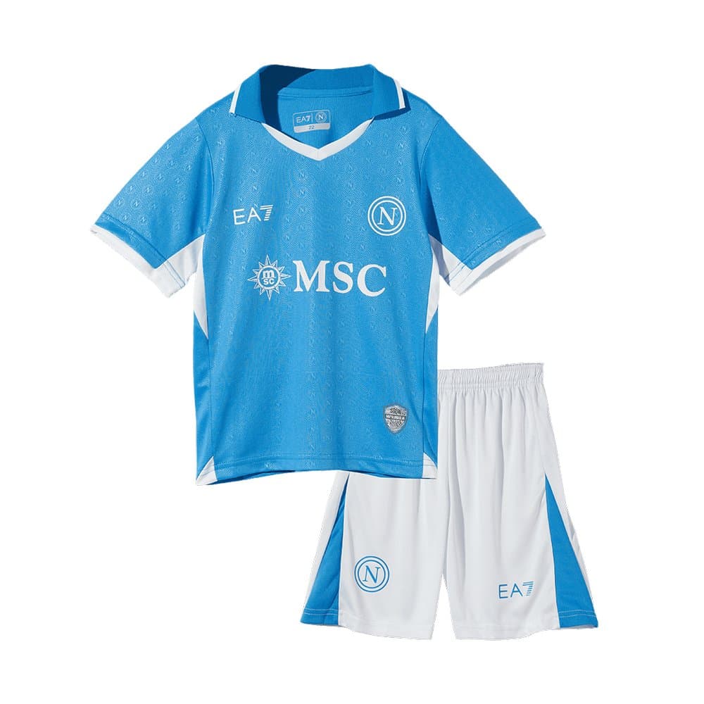 Kid's Napoli Home Soccer Jersey Kit 2024/25