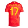 Men's WILLIAMS JR. #17 Spain Home Replica Soccer Jersey EURO 2024