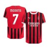 Men's MORATA #7 AC Milan Home Authentic Soccer Jersey 2024/25