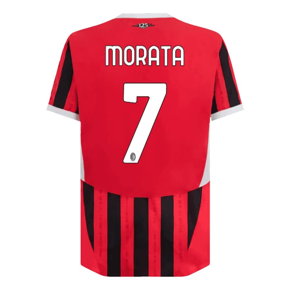 Men's MORATA #7 AC Milan Home Authentic Soccer Jersey 2024/25